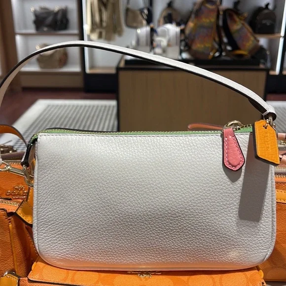 Coach Nolita 19 With Rainbow Coach 
Gold/Chalk Multi - Picture 12 of 16